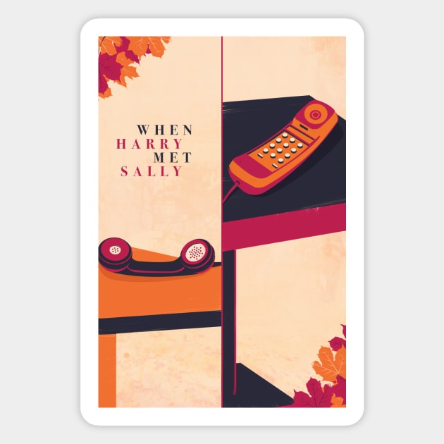 When Harry Met Sally film print Magnet by Phil Shelly Creative